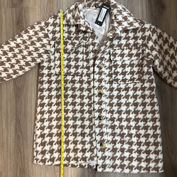 Nasty Gal NWT Houndstooth Faux Wool Jacket 🧥 - Picture 8 of 9